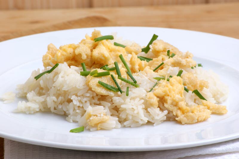 Organic Rice With Scrambled Eggs Stock Photo Image Of Taste Gourmet cook-a-delicious-chinese-garlic-and-egg-fried-rice-recipe-in-minutes