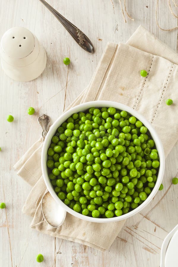 Organic Steamed Fresh Green Peas Stock Image Image of vitamin, peas