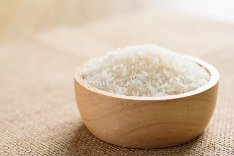Organic Thai Jasmine Rice Grain in a Bowl Stock Photo Image of bowl