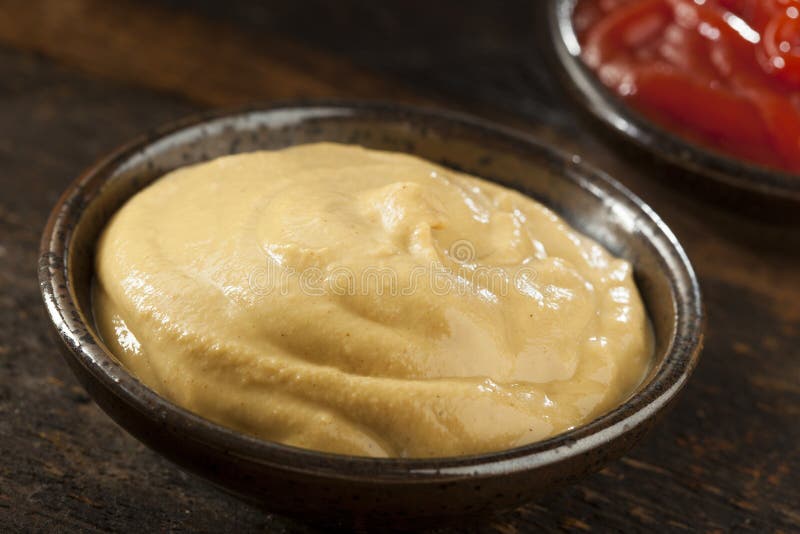 Organic Yellow Mustard Condiment Stock Image Image of spice, ketchup