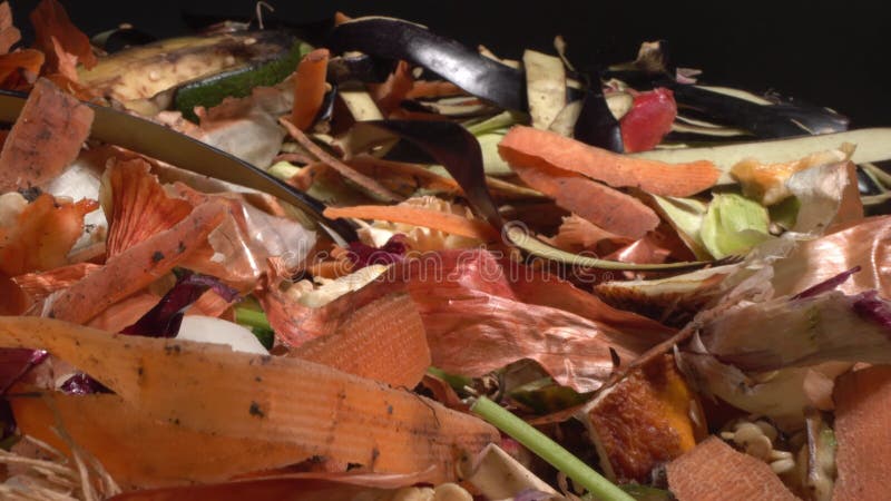Organiczne odpady kuchenne skórki z warzyw i ścinki z owoców molej chleba czerstwy. straty żywności i odpady żywności. lewicowy