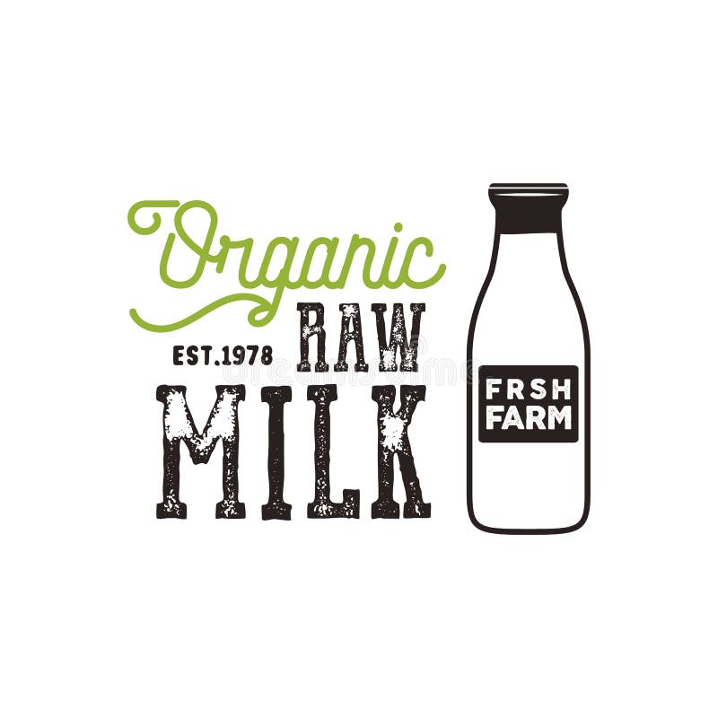 Organisches Rohmilchplakat Bewirtschaften Sie neue Produktfahnenschablone mit Flasche Milch- und Typografieelementen Vektor rauen stock abbildung Organisches Rohmilchplakat Bewirtschaften Sie neue Produktfahnenschablone mit Flasche Milch- und Typografieelementen Vektor rauen stock abbildung