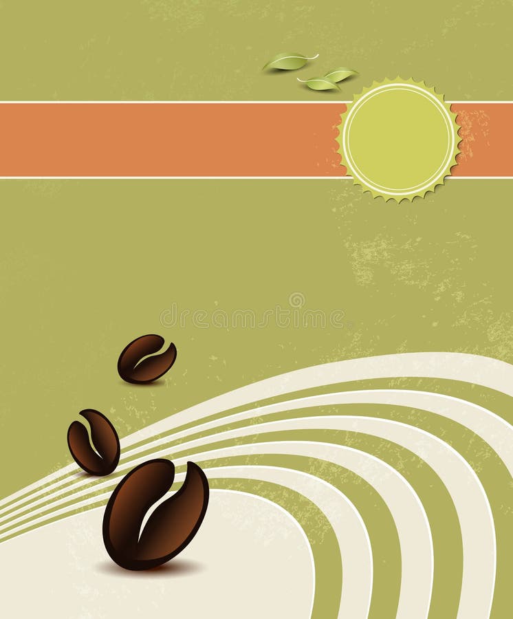 Organisk kaffebakgrund royaltyfri illustrationer Organisk kaffebakgrund royaltyfri illustrationer