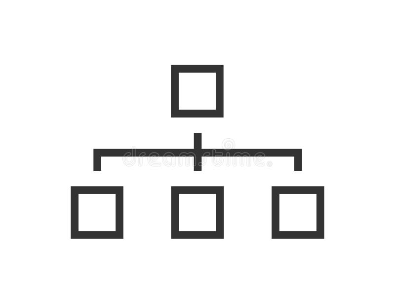 Organization Chart Icon. Flowchart Symbol. Sign Teamwork Vector Stock 