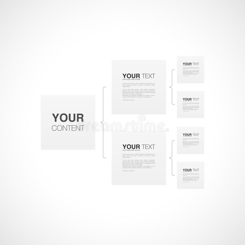 Organization chart template infographics design with your text stock illustration Organization chart template infographics design with your text stock illustration