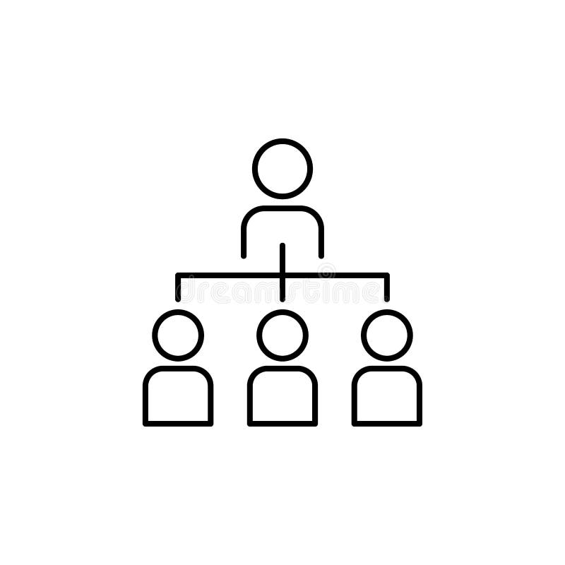 Organizational Chart Icon Element Of Business Structure Icon For