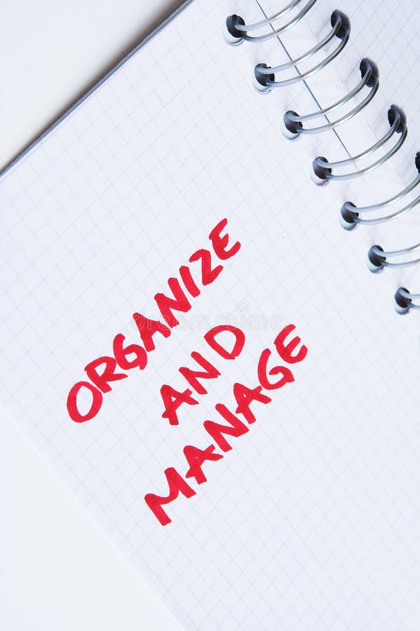 Organize and manage - notebook note