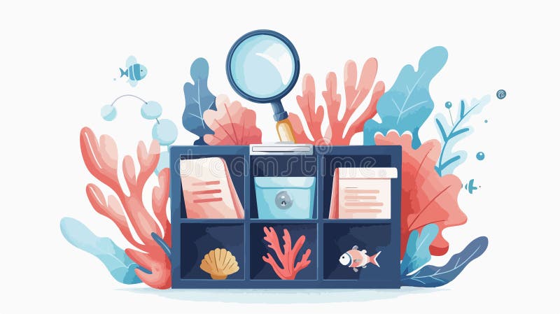 Efficient File Organization and Database Search Concept vector illustration
