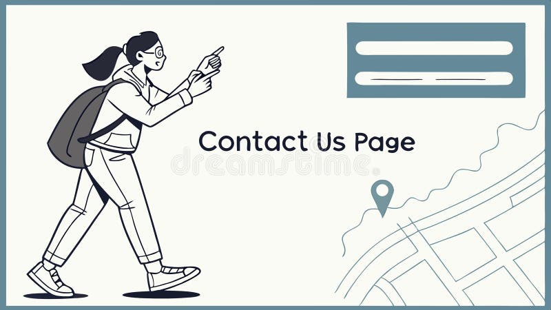 Contact page layout for website design and user forms vector design Generative AI vector illustration