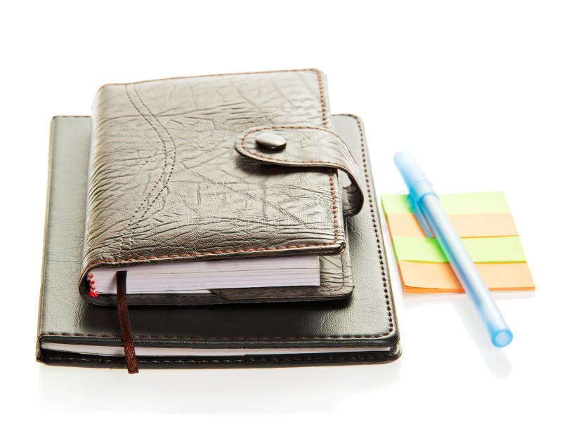 Organizer, Notepad, Note Paper and the Handle Stock Image Image of