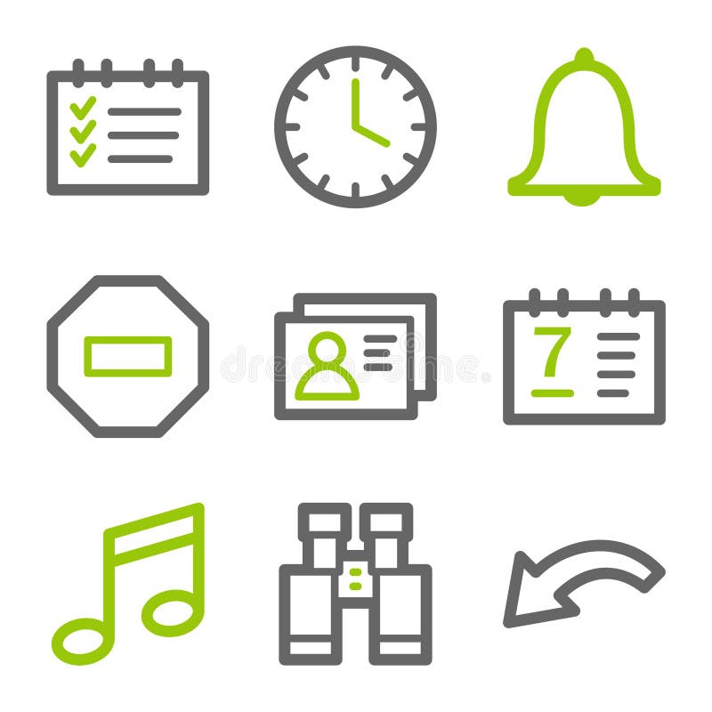 Organizer web icons vector illustration Organizer web icons vector illustration