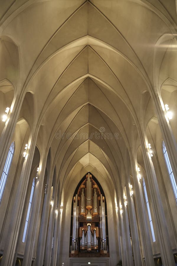 Organo della chiesa di Hallgrimskirkja a Reykjavik fotografia stock libera da diritti Organo della chiesa di Hallgrimskirkja a Reykjavik fotografia stock libera da diritti