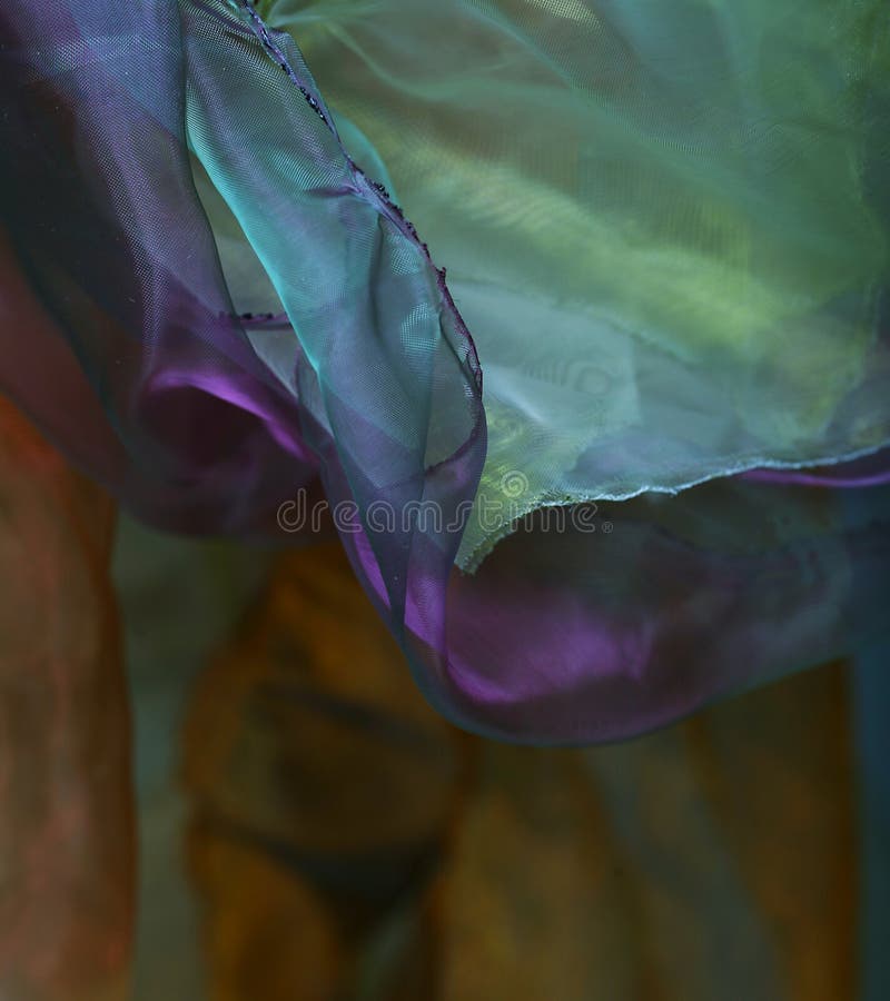 Abstract wave background organza. studio shot.