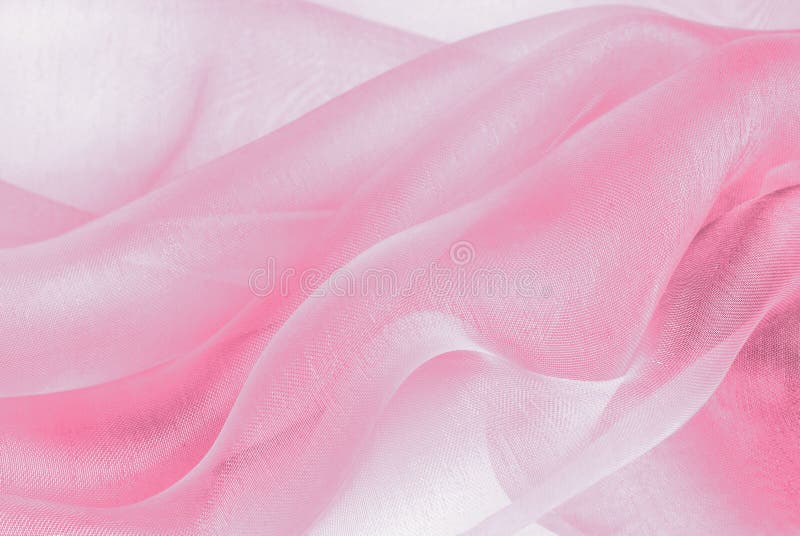 Organza fabric in pink color