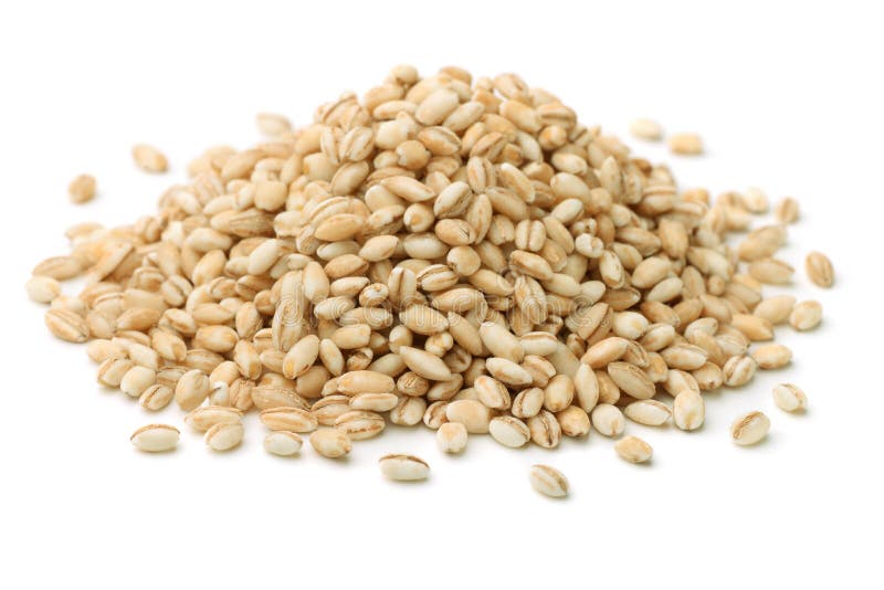 Heap of pearl barley isolated on white. Heap of pearl barley isolated on white