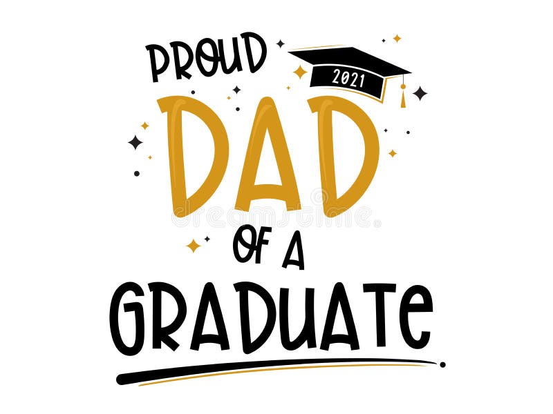 Orgulloso papá de un graduado vector de texto. felicidades eventnbsp design. ilustración del vector