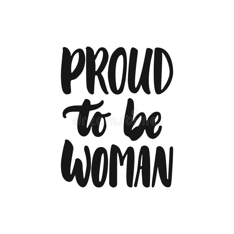 Orgulloso ser mujer - mano dibujada poniendo letras a frase sobre el feminismo aislado en el fondo blanco Tinta del cepillo de la stock de ilustración Orgulloso ser mujer - mano dibujada poniendo letras a frase sobre el feminismo aislado en el fondo blanco Tinta del cepillo de la stock de ilustración
