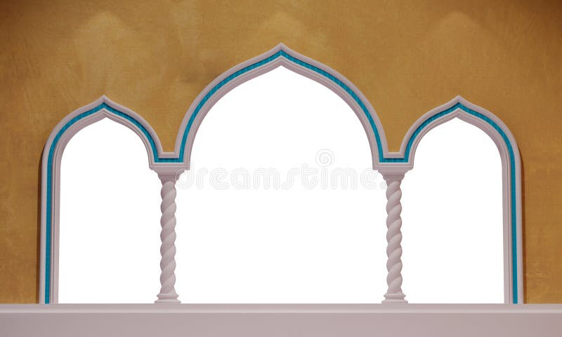 Riental archway isolated for mask. Riental archway isolated for mask