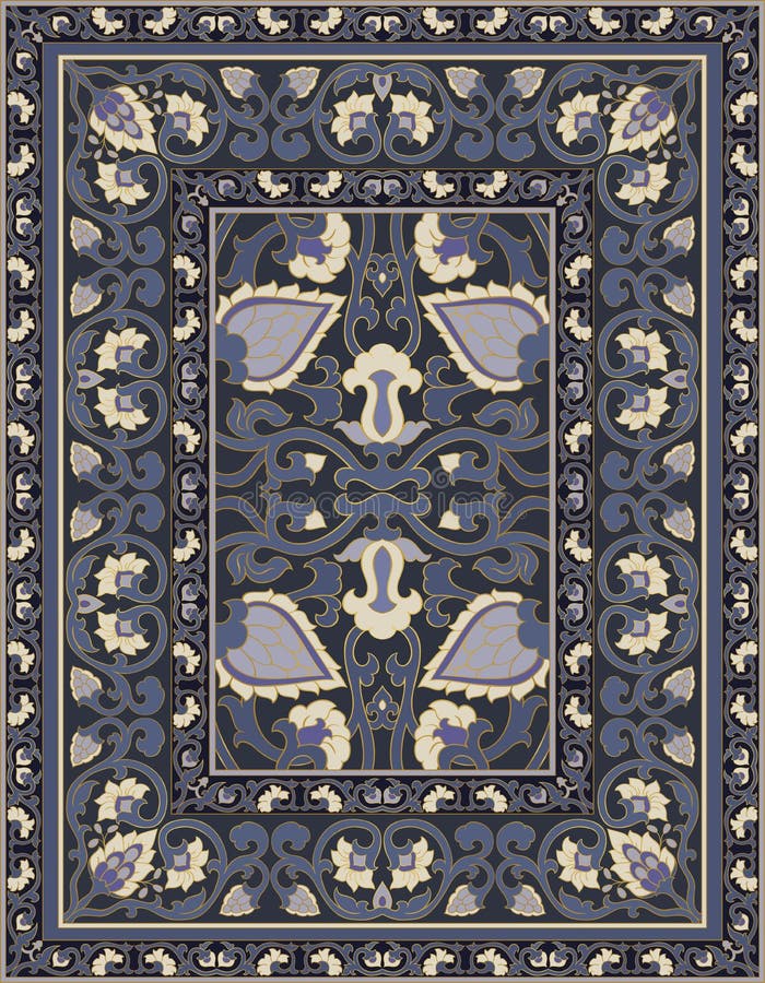 Vintage blue mandala. stock vector. Illustration of openwork - 56450988