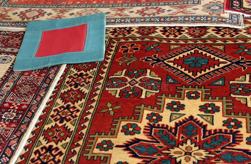 Oriental Carpets in Wakif Souk in Doha Qatar Stock Photo Image of