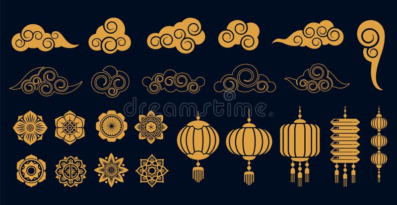 Traditional korean door and window ornament, chinese wall design, japan  frames vector set. Traditional chinese decoration illustration Stock Vector  Image & Art - Alamy