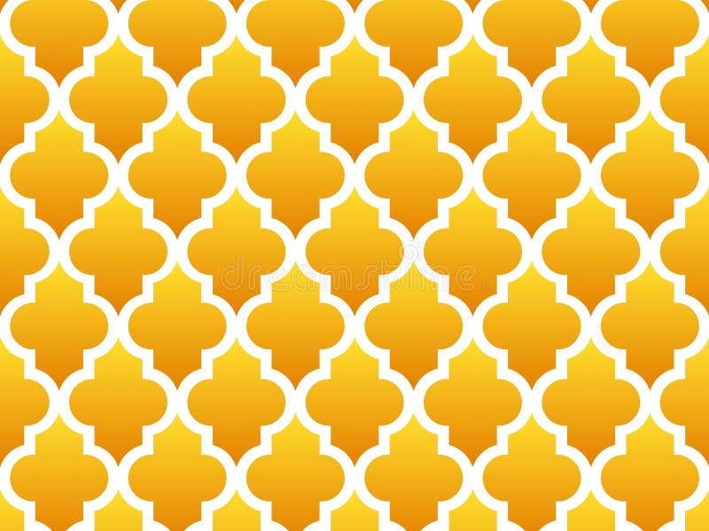 Oriental seamless yellow orange pattern for background stock illustration