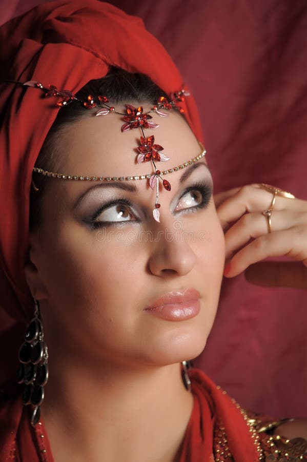 Oriental Style Portrait of Young Woman Stock Photo Image of culture