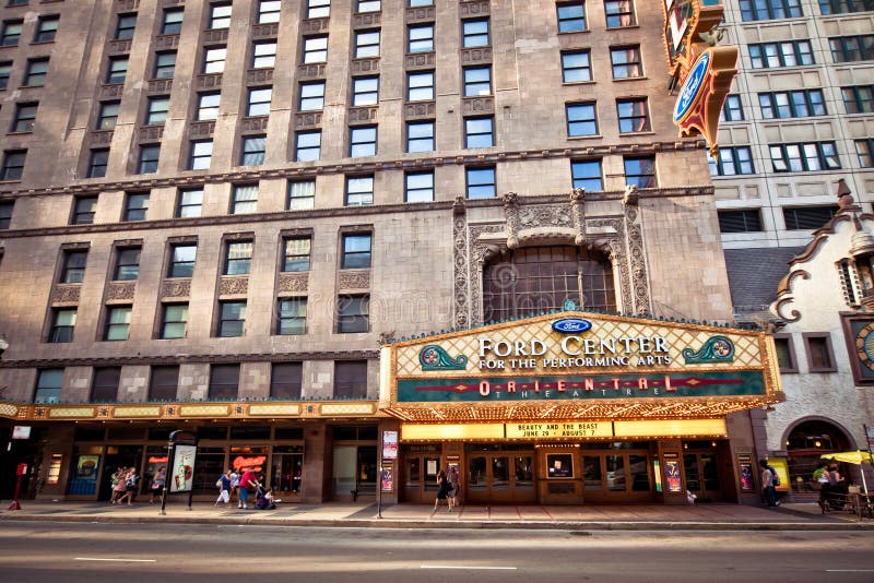 Oriental Theatre in Chicago stock photography