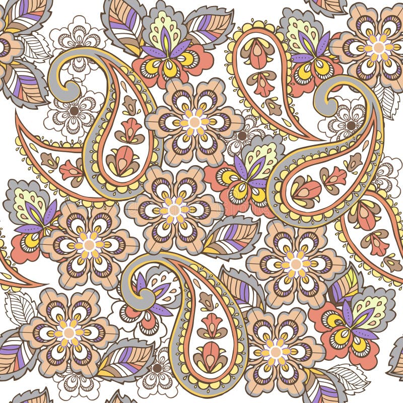 Orientalischer nahtloser Paisley in den Pastellfarben Dekorativer Verzierungshintergrund für Gewebe, Gewebe, Packpapier vektor abbildung Orientalischer nahtloser Paisley in den Pastellfarben Dekorativer Verzierungshintergrund für Gewebe, Gewebe, Packpapier vektor abbildung