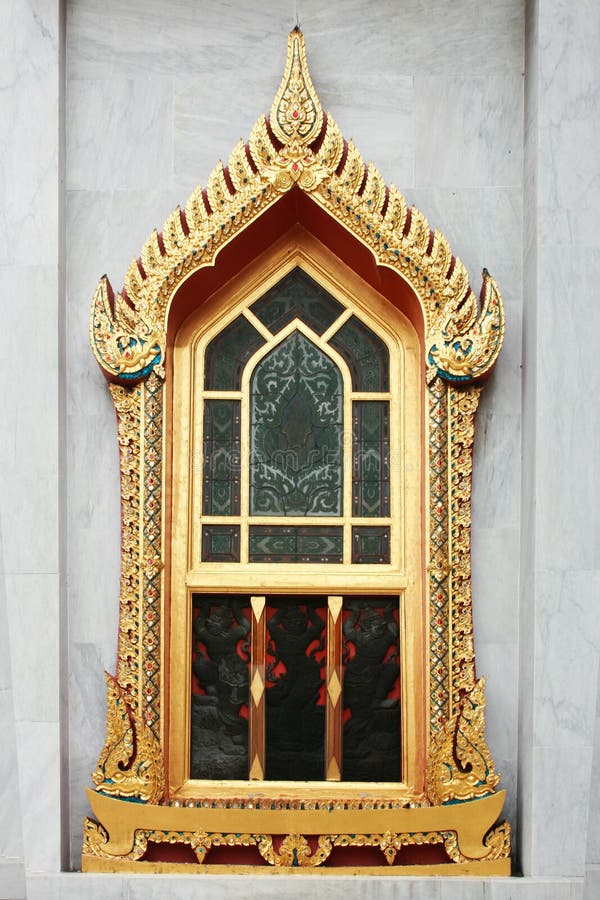 Orientalisches Fenster stockbild. Bild von schön, thailand