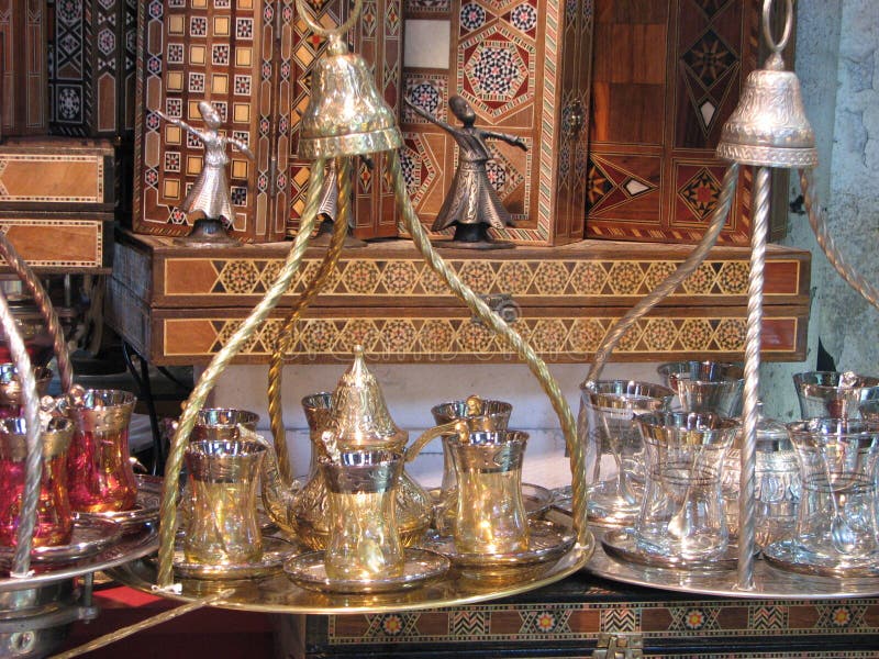 Orientalisches Tee-Set stockfotografie Orientalisches Tee-Set stockfotografie