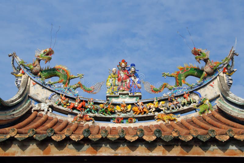 Orientalisches Tempeldach stockbilder