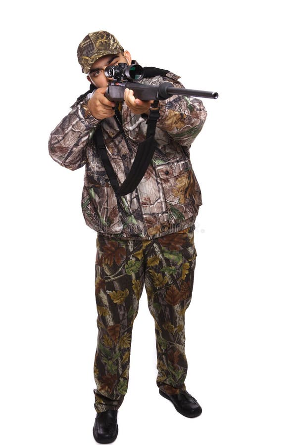 Chasseur visant images libres de droits