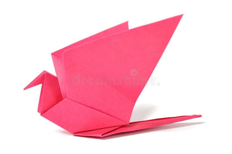 Red and Gold Origami Crane