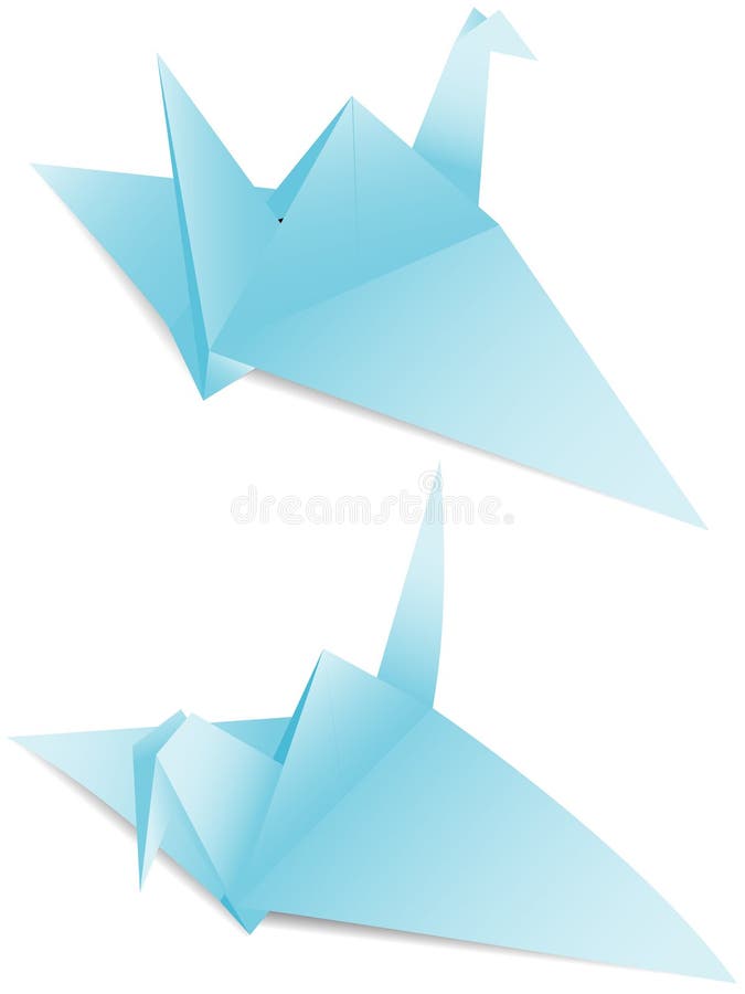 Origami de papier de grue illustration stock Origami de papier de grue illustration stock