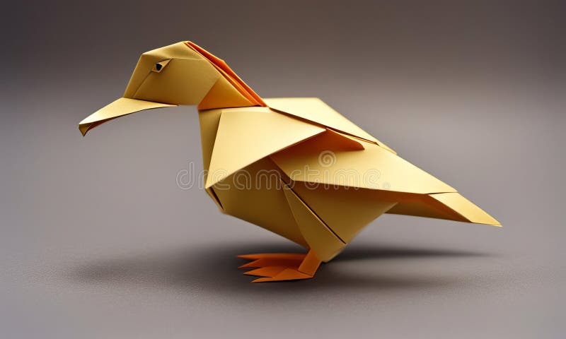 Paper origami of duck Royalty Free Vector Image