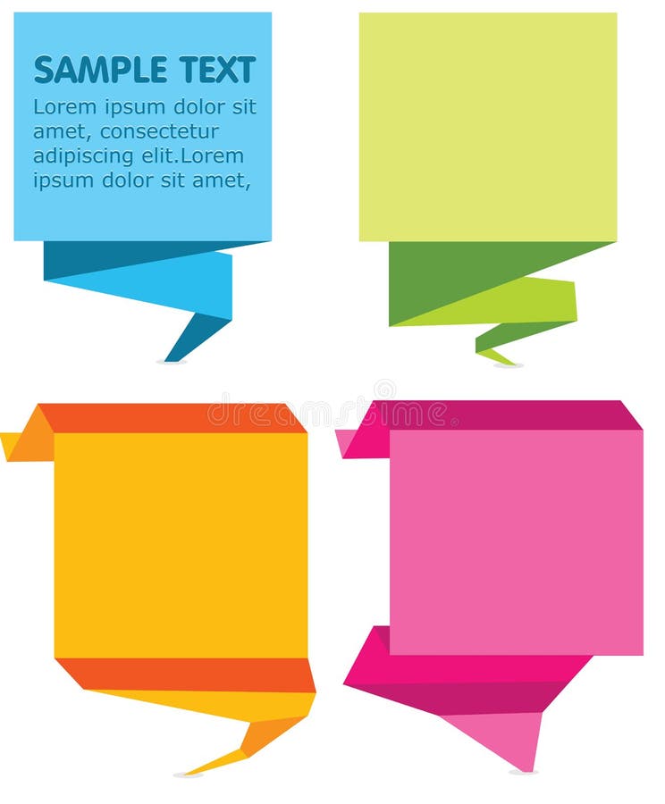 Origami elemets stock illustration