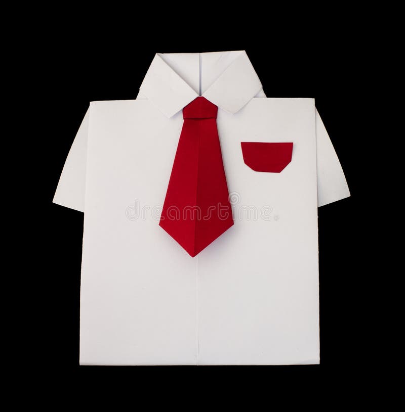 origami koszulowy krawata biel zdjęcia stock origami koszulowy krawata biel zdjęcia stock