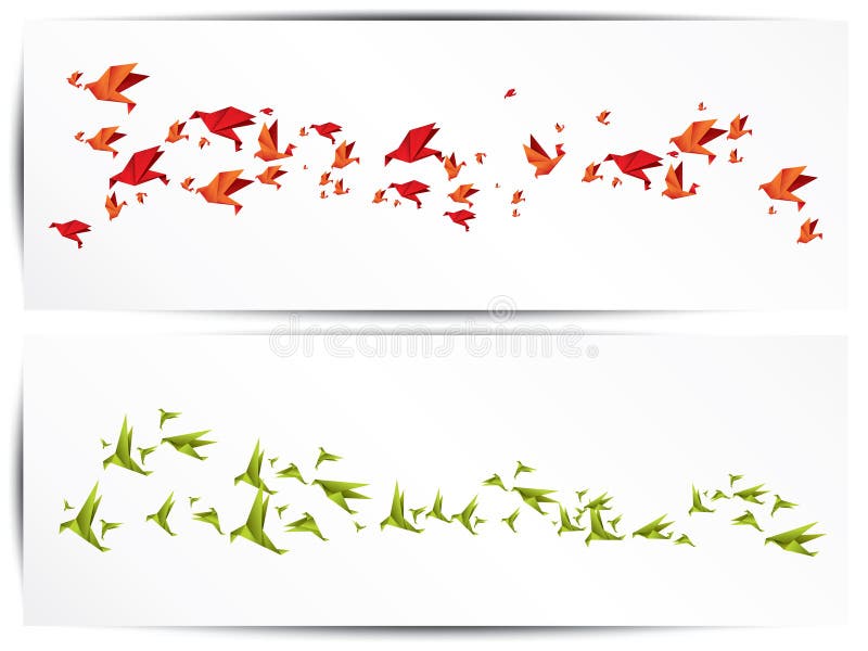 Origami paper bird on abstract background stock illustration Origami paper bird on abstract background stock illustration