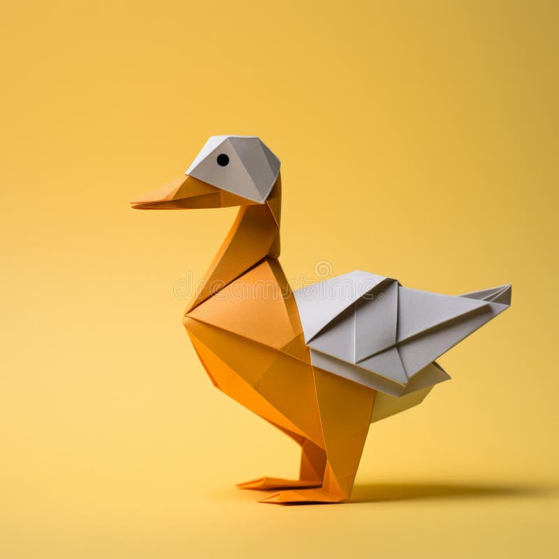 Paper origami of duck Royalty Free Vector Image