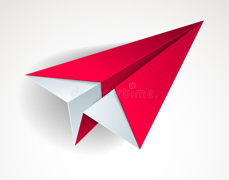 Origami Paper Folded Toy Plane. Stock Vector Illustration of creative, poly 220182911