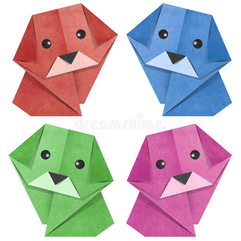 Origami Papercraft recicl cão foto de stock royalty free Origami Papercraft recicl cão foto de stock royalty free