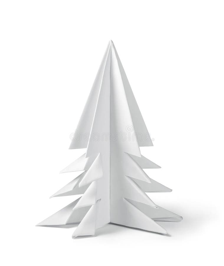 Origami papieru choinka, ścinek ścieżka zawierać obraz stock Origami papieru choinka, ścinek ścieżka zawierać obraz stock