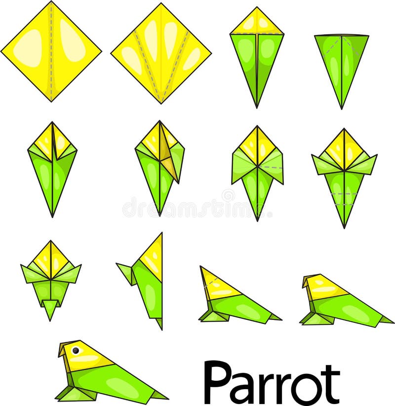 Origami parrot