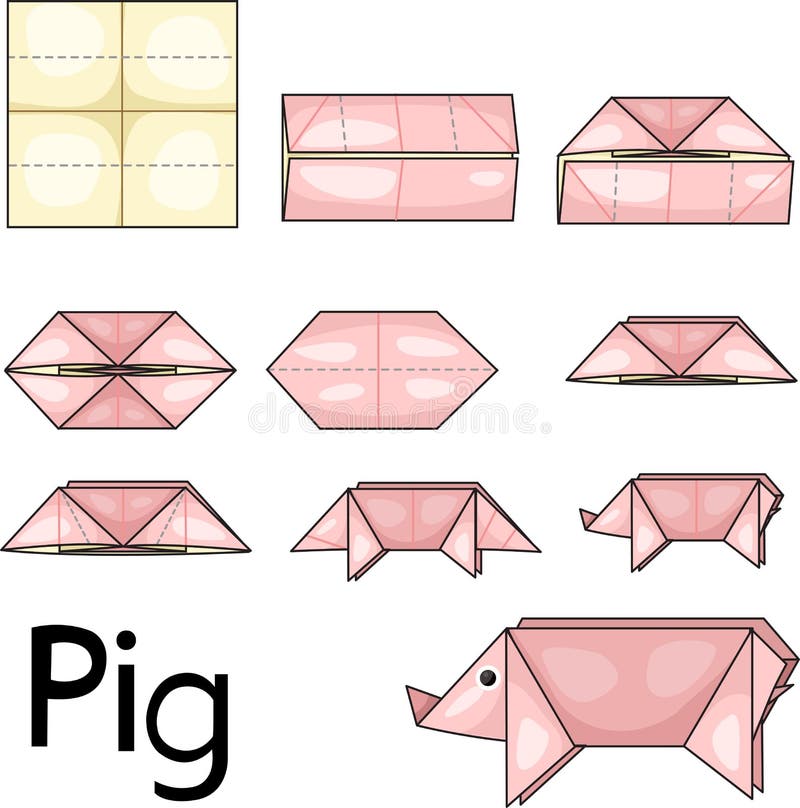 Origami pig