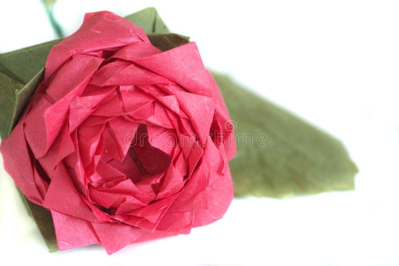 Origami rose close up