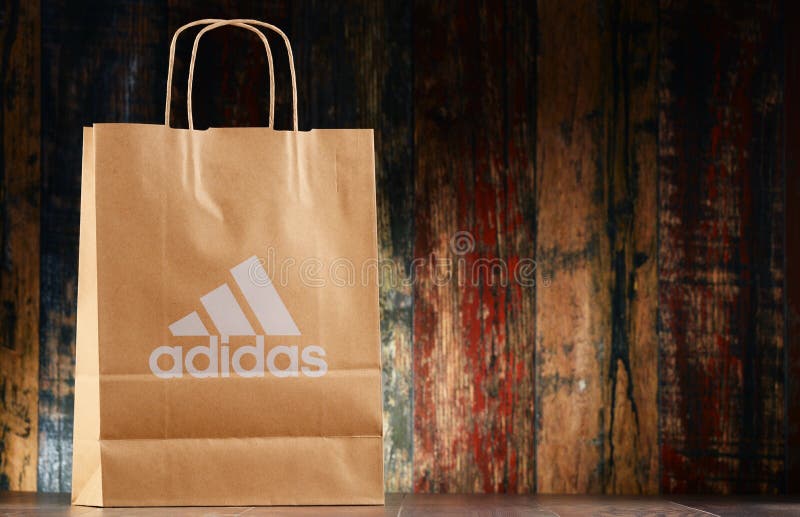 Original Adidas Paper Shopping Bag Editorial Stock Photo - Image of ...