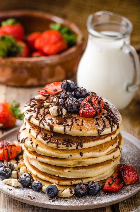 Original american pancakes stock photo. Image of nutrition - 70199962