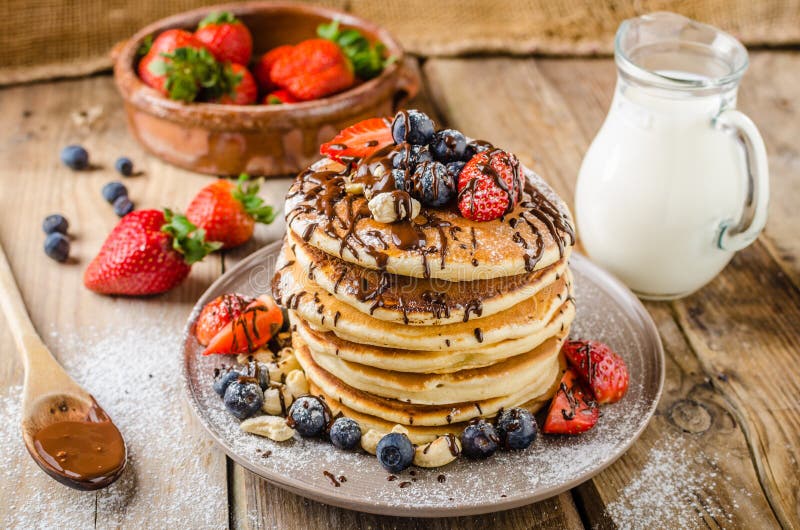 Original american pancakes stock image. Image of fresh - 70201779