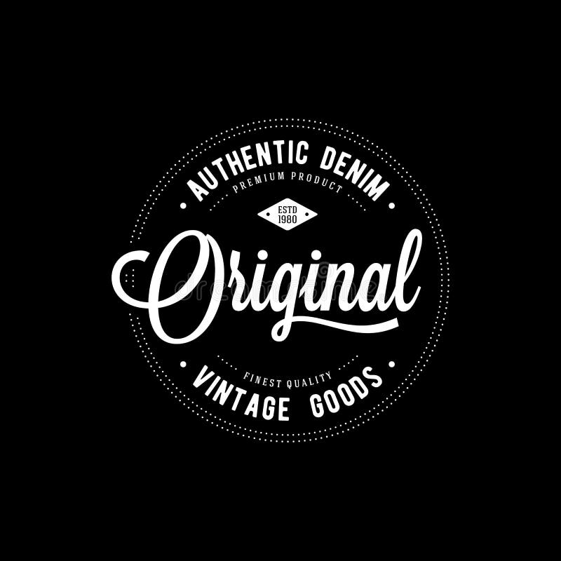 Vintage authentic apparel typography. Grunge print for original t-shirt  design. Graphics badge for retro clothes. Vector illustration. Stock Vector